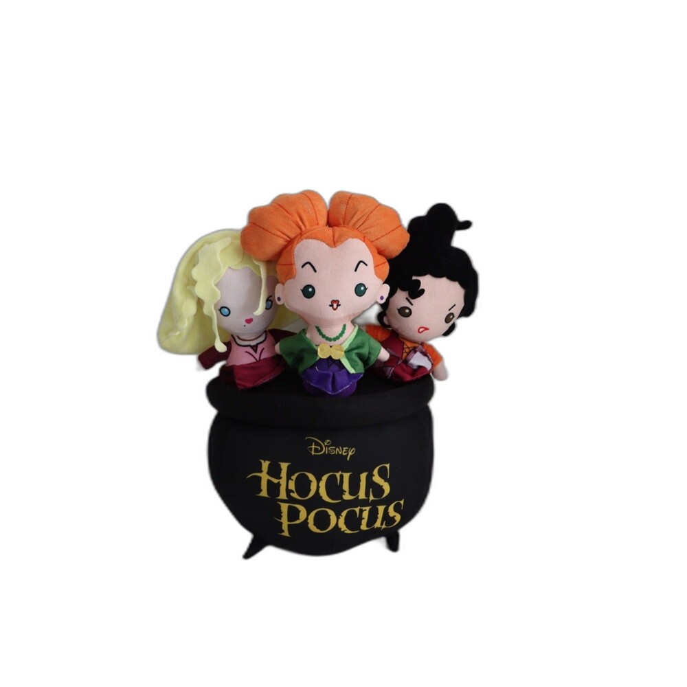 Disney Hocus Pocus Sanderson Sisters Cauldron Halloween 19 Inch Plush Greeter